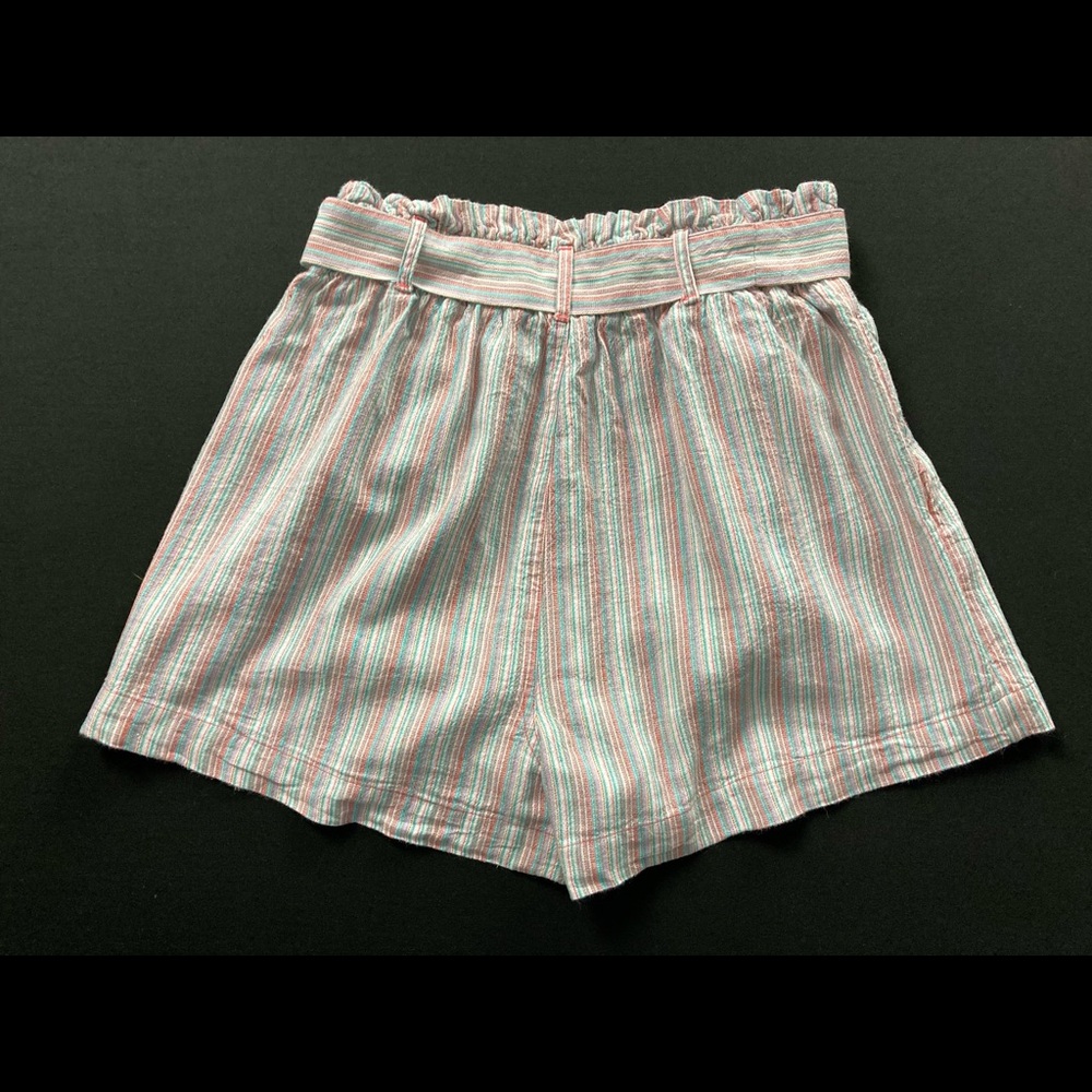 American Eagle high waist multi colored striped paperbag shorts… - Picture 8 of 11
